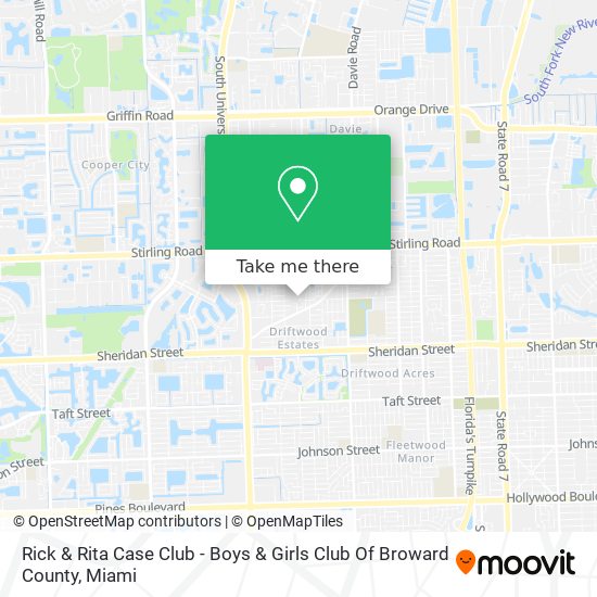 Rick & Rita Case Club - Boys & Girls Club Of Broward County map