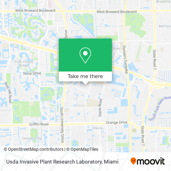 Mapa de Usda Invasive Plant Research Laboratory