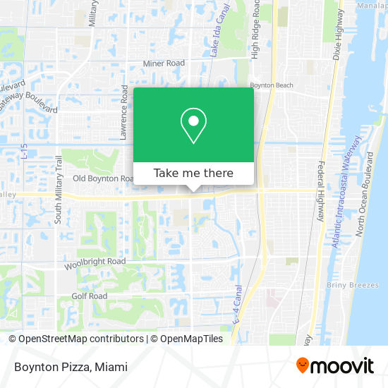 Boynton Pizza map