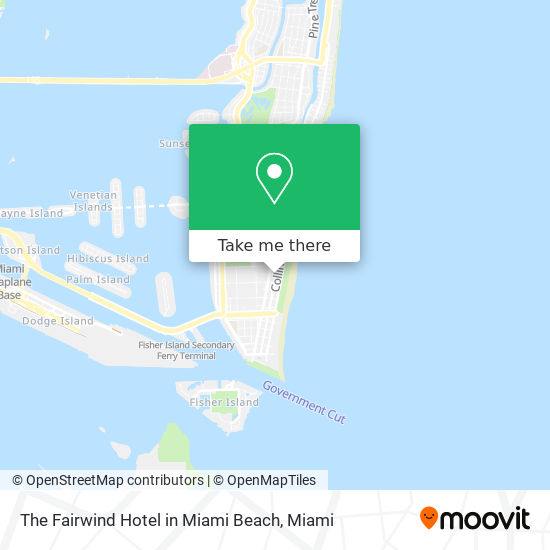 Mapa de The Fairwind Hotel in Miami Beach