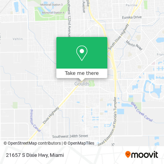 21657 S Dixie Hwy map