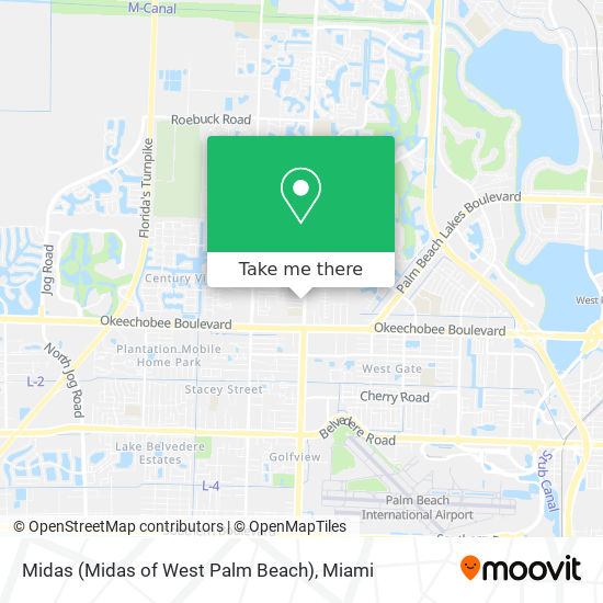 Midas (Midas of West Palm Beach) map