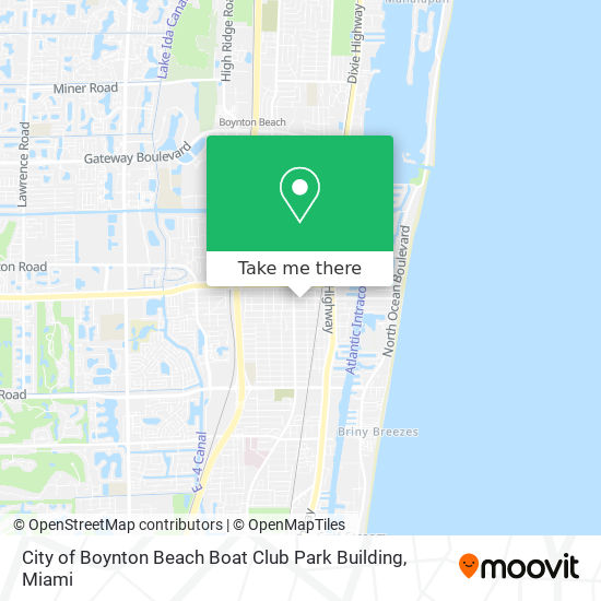 City of Boynton Beach Boat Club Park Building map