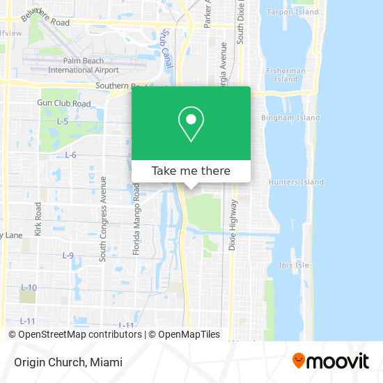 Origin Church map