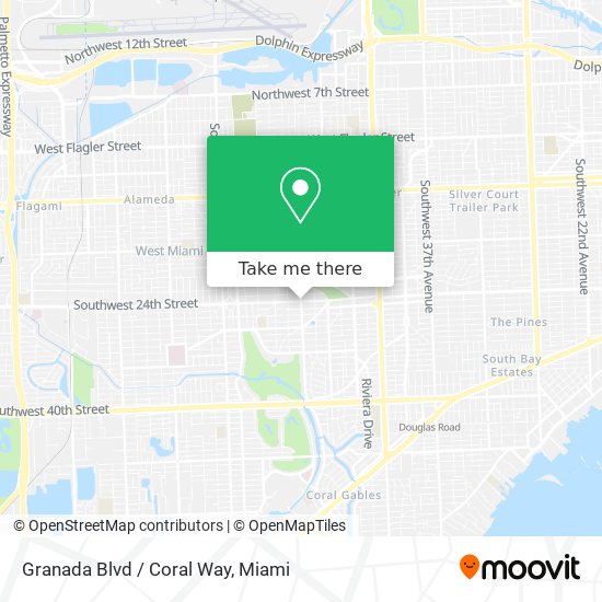 Mapa de Granada Blvd / Coral Way