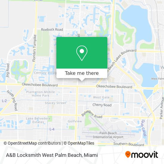 A&B Locksmith West Palm Beach map