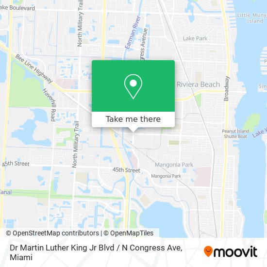 Mapa de Dr Martin Luther King Jr Blvd / N Congress Ave