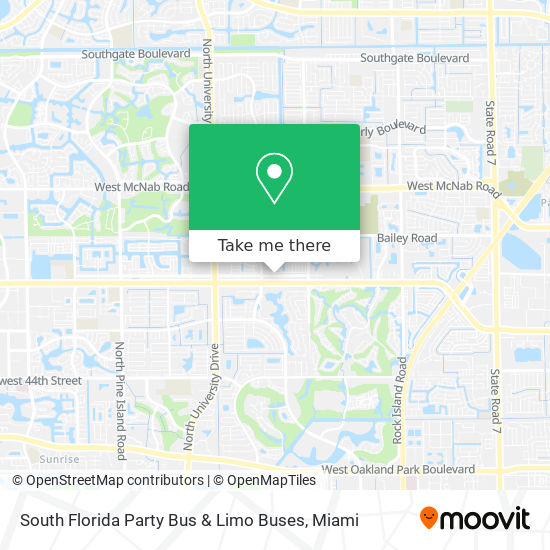 Mapa de South Florida Party Bus & Limo Buses