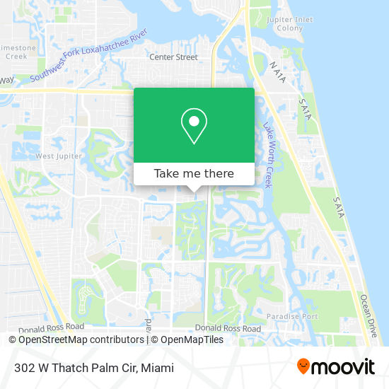 Mapa de 302 W Thatch Palm Cir