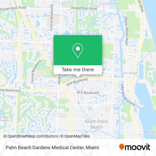 Palm Beach Gardens Medical Center map