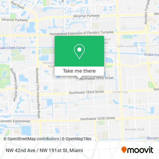 Mapa de NW 42nd Ave / NW 191st St