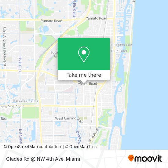 Glades Rd @ NW 4th Ave map