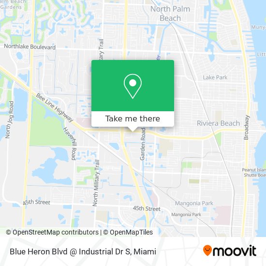 Mapa de Blue Heron Blvd @ Industrial Dr S