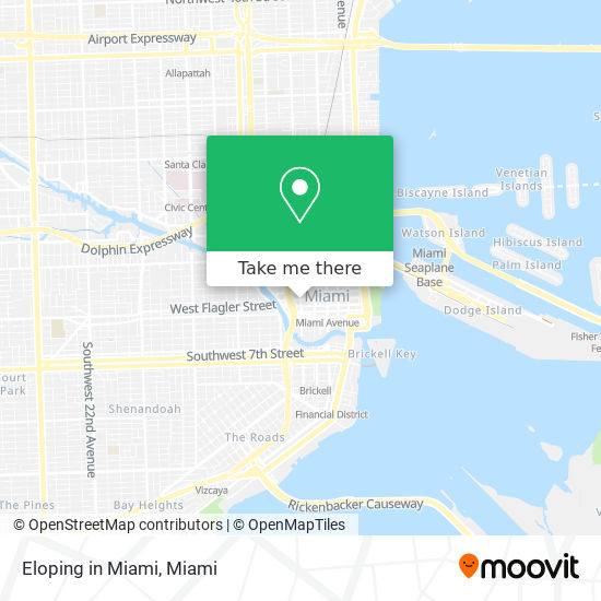 Eloping in Miami map