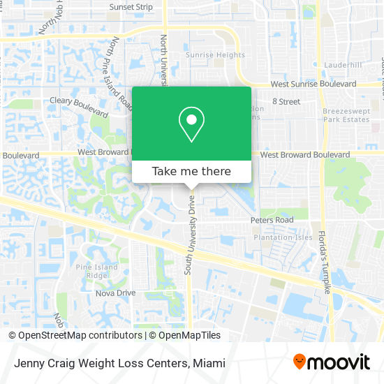 Mapa de Jenny Craig Weight Loss Centers