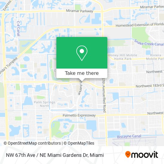 NW 67th Ave / NE Miami Gardens Dr map