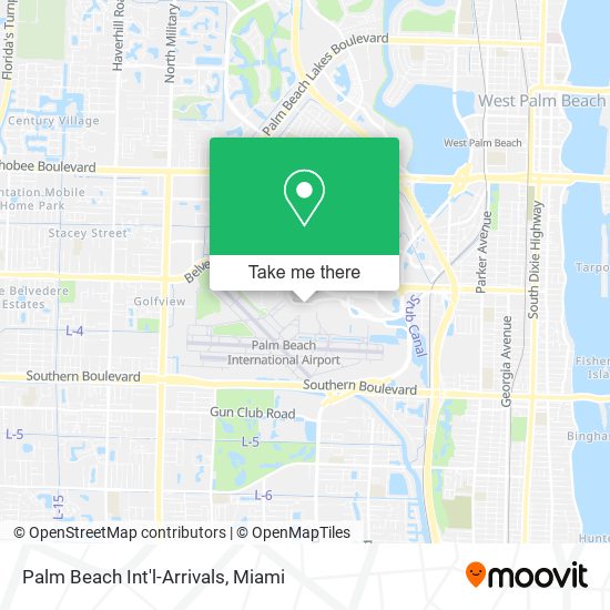 Palm Beach Int'l-Arrivals map