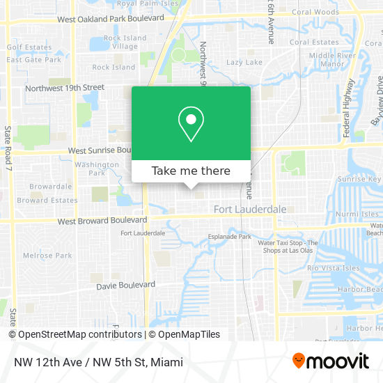 Mapa de NW 12th Ave / NW 5th St