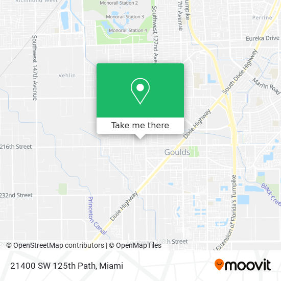 Mapa de 21400 SW 125th Path