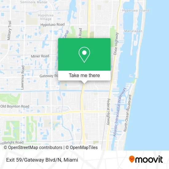 Exit 59/Gateway Blvd/N map