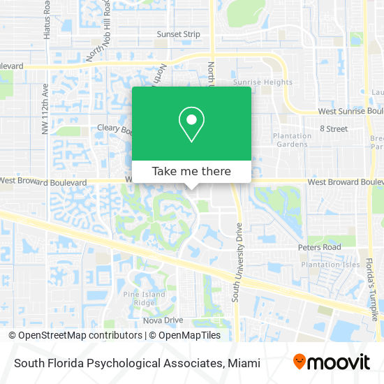 Mapa de South Florida Psychological Associates