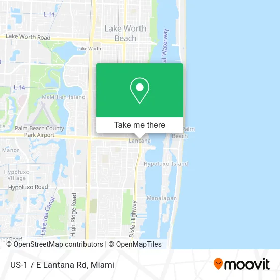 Mapa de US-1 / E Lantana Rd