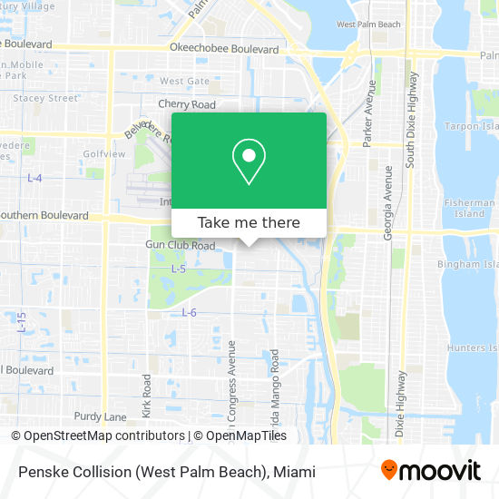 Penske Collision (West Palm Beach) map