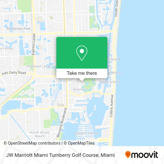 JW Marriott Miami Turnberry Golf Course map