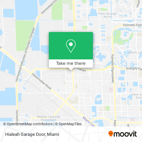 Mapa de Hialeah Garage Door