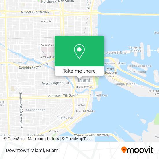Mapa de Downtown Miami