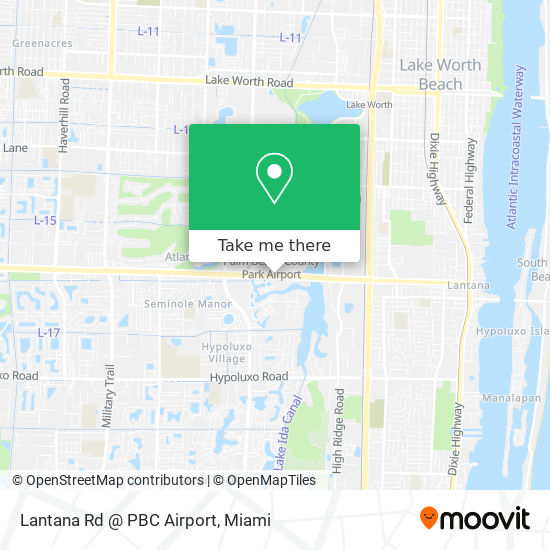 Lantana Rd @ PBC Airport map