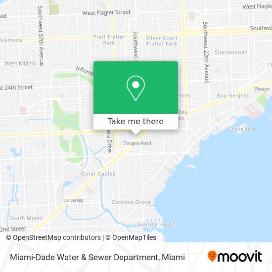 Mapa de Miami-Dade Water & Sewer Department