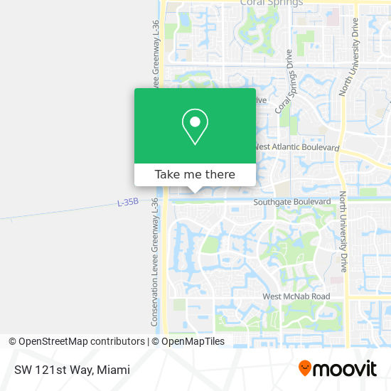 SW 121st Way map