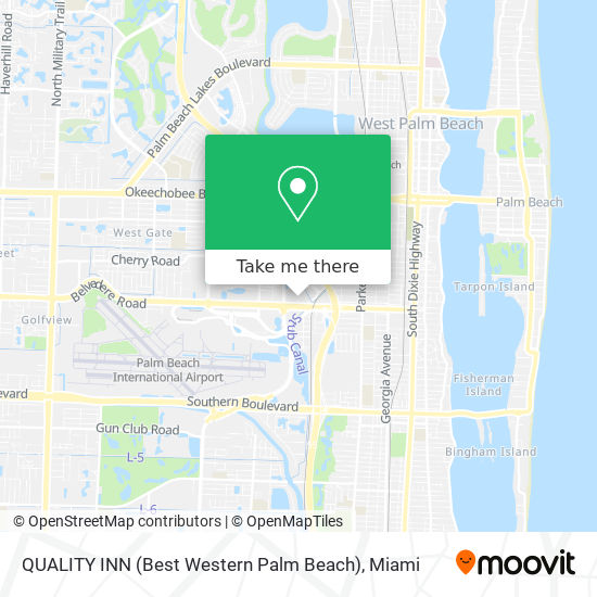 Mapa de QUALITY INN (Best Western Palm Beach)