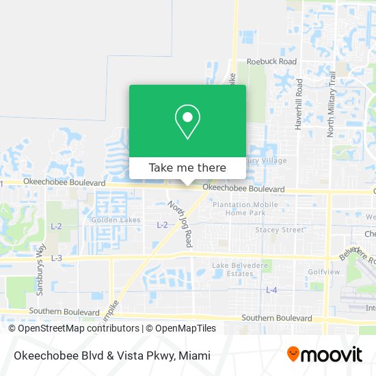 Okeechobee Blvd & Vista Pkwy map
