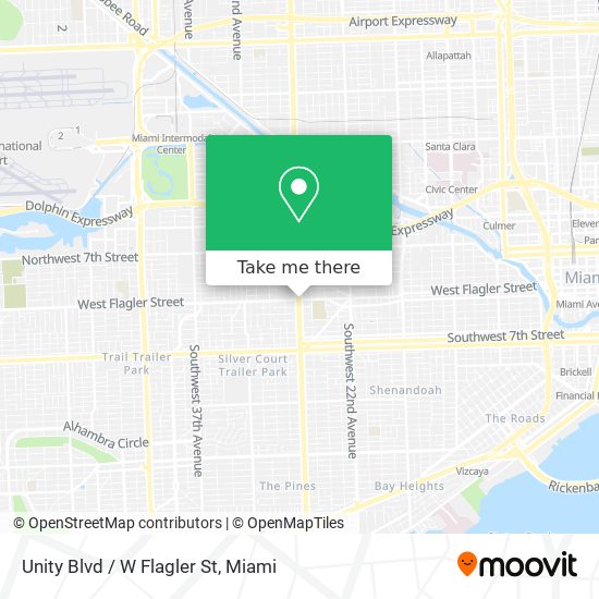 Mapa de Unity Blvd / W Flagler St