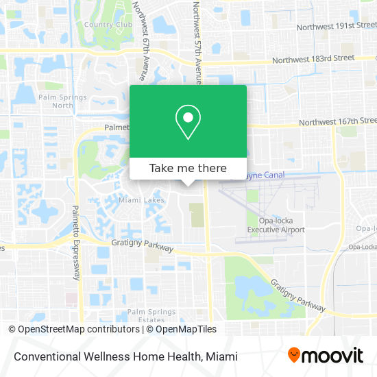 Conventional Wellness Home Health map