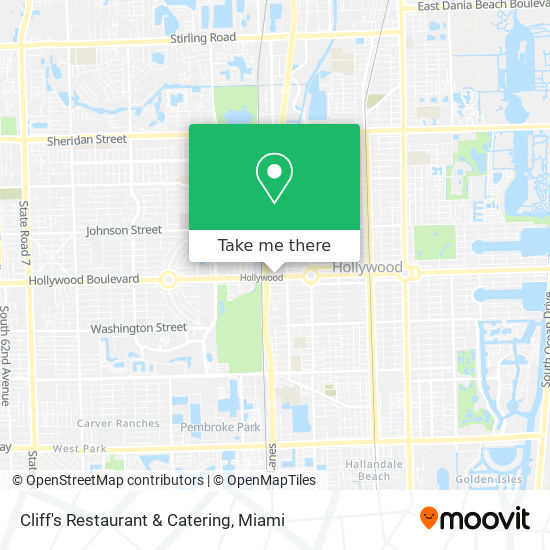 Mapa de Cliff's Restaurant & Catering