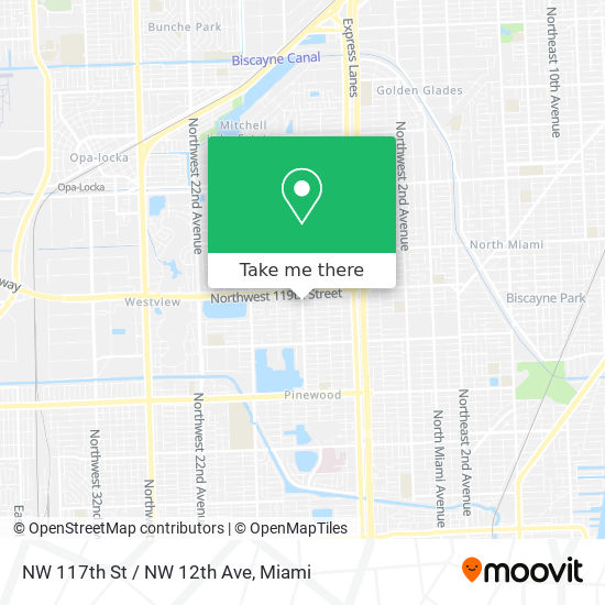 Mapa de NW 117th St / NW 12th Ave