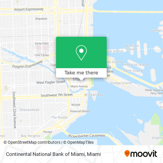 Mapa de Continental National Bank of Miami