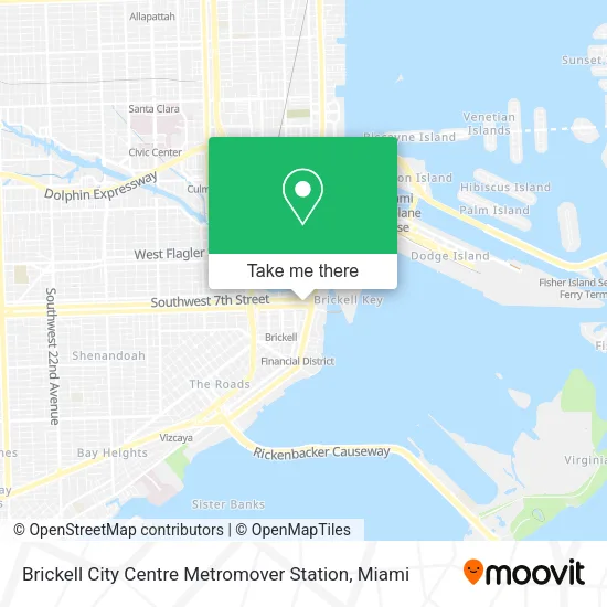 Brickell City Centre Metromover Station map