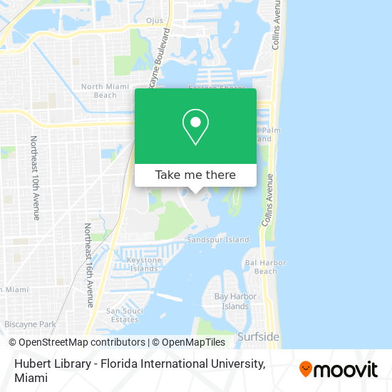 Mapa de Hubert Library - Florida International University