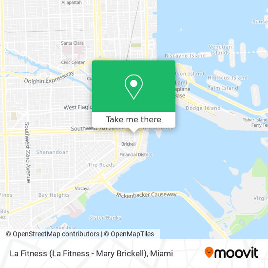 Mapa de La Fitness (La Fitness - Mary Brickell)