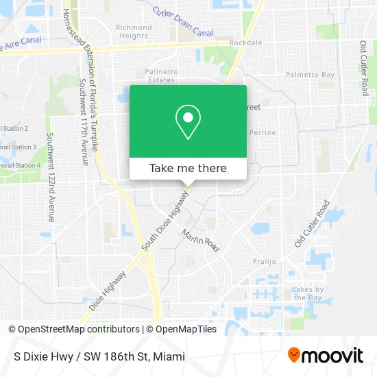 Mapa de S Dixie Hwy / SW 186th St