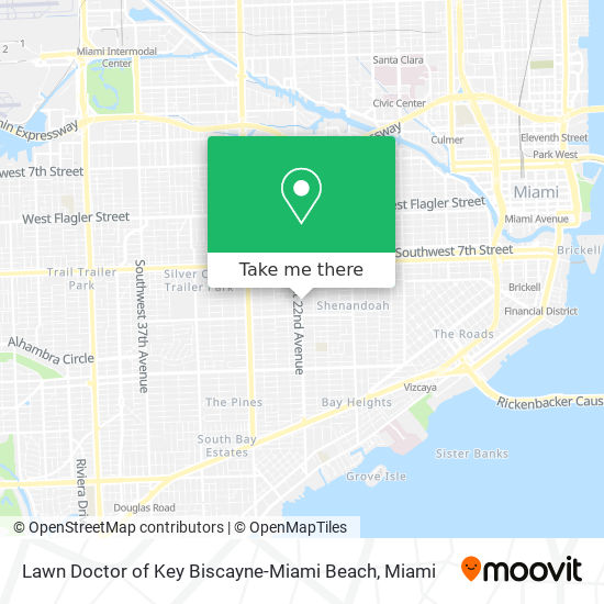Lawn Doctor of Key Biscayne-Miami Beach map