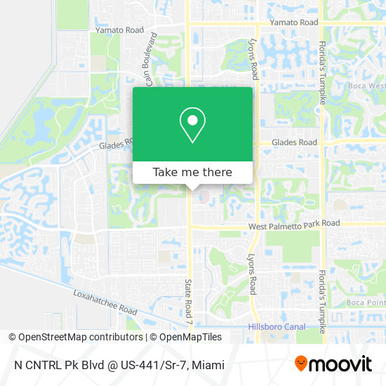 N CNTRL Pk Blvd @ US-441/Sr-7 map