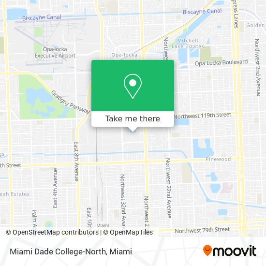 Mapa de Miami Dade College-North