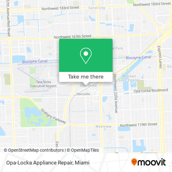 Mapa de Opa-Locka Appliance Repair