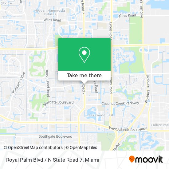 Mapa de Royal Palm Blvd / N State Road 7