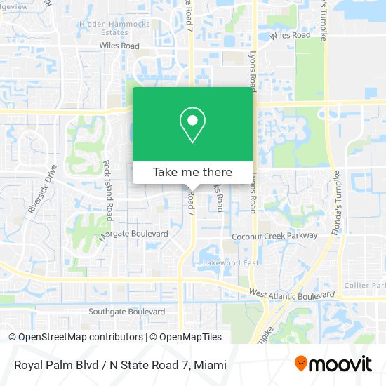 Royal Palm Blvd / N State Road 7 map